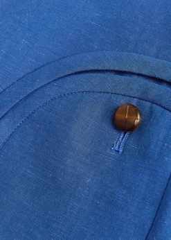 Everynight double-breasted silk and linen-blend blazer