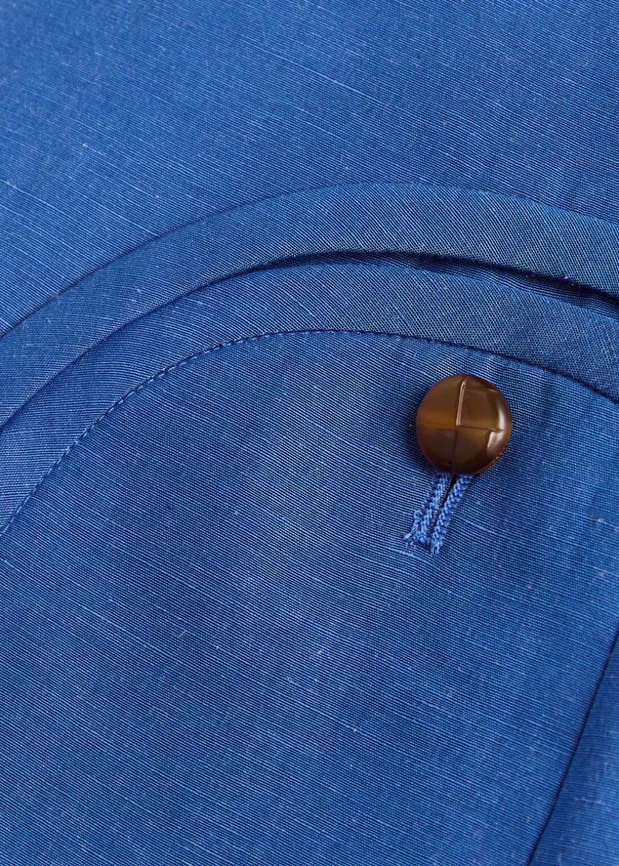 Everynight double-breasted silk and linen-blend blazer