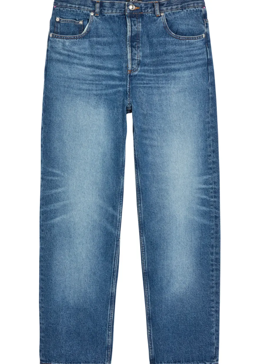 Fairfax washed straight-leg jeans