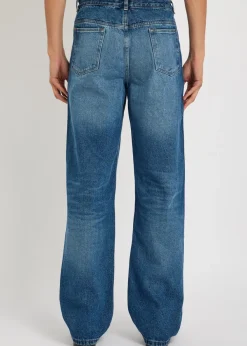 Fairfax washed straight-leg jeans