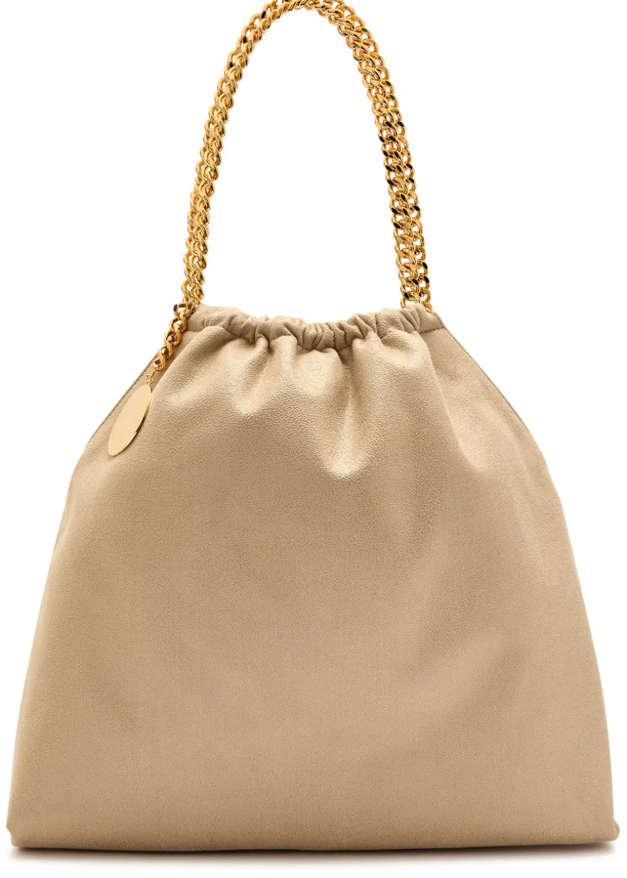 Falabella drawstring faux suede tote