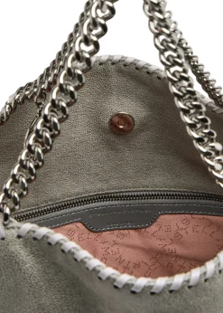 Falabella metallic faux leather tote