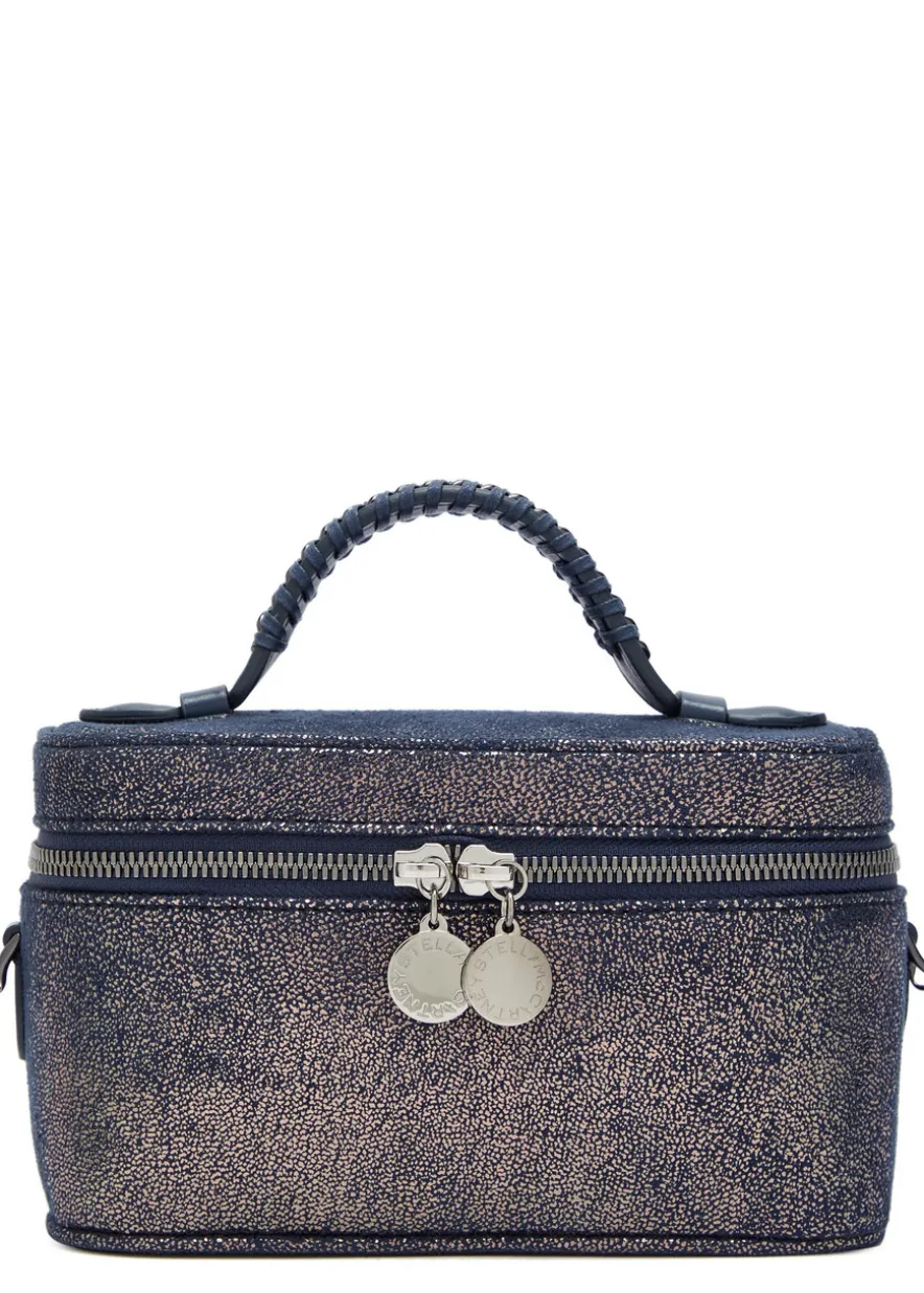 Falabella metallic faux suede vanity case