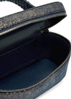 Falabella metallic faux suede vanity case