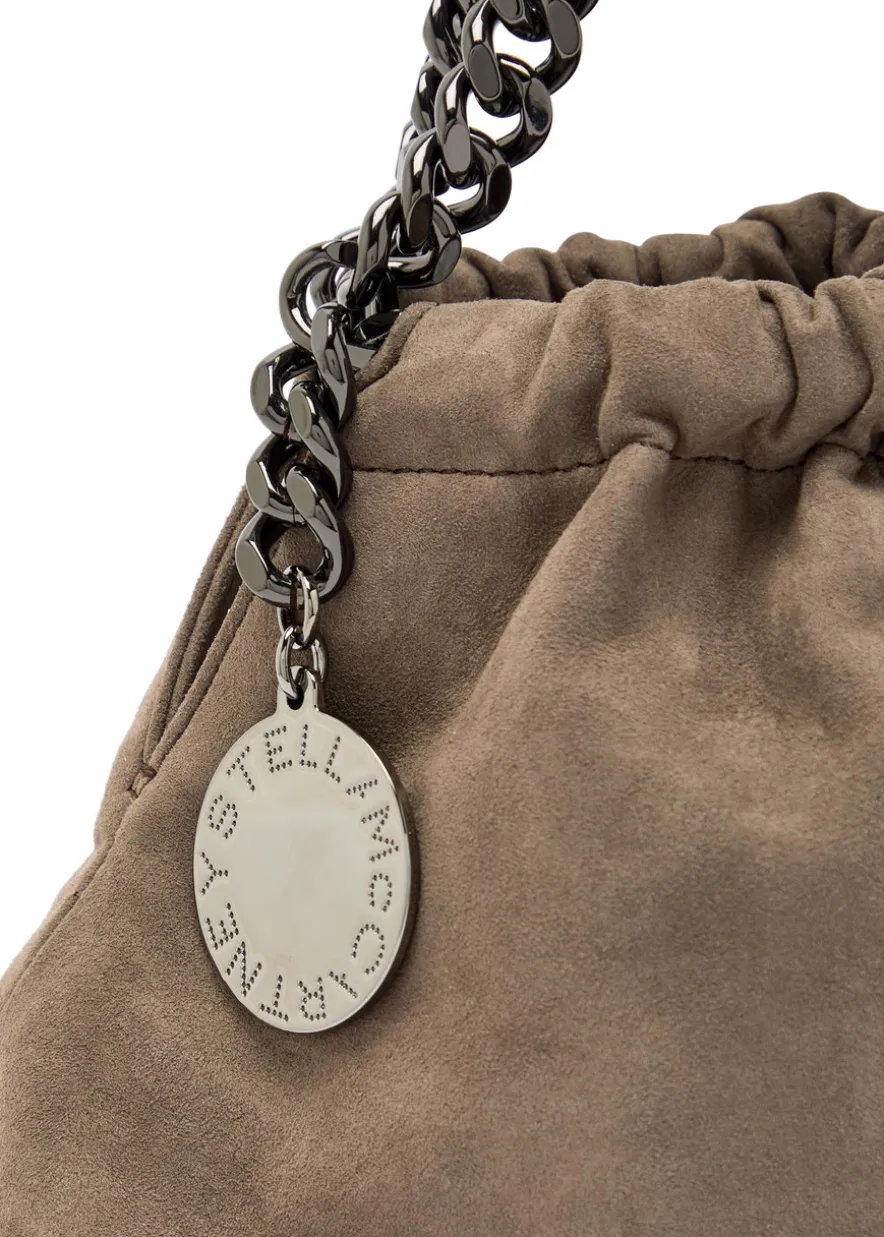 Falabella mini drawstring faux suede bag
