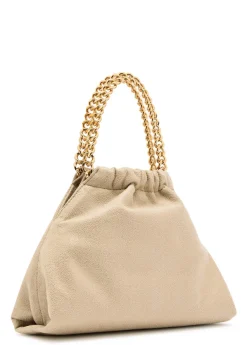 Falabella mini drawstring faux suede top handle bag
