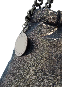 Falabella Mini Drawstring metallic faux suede tote bag