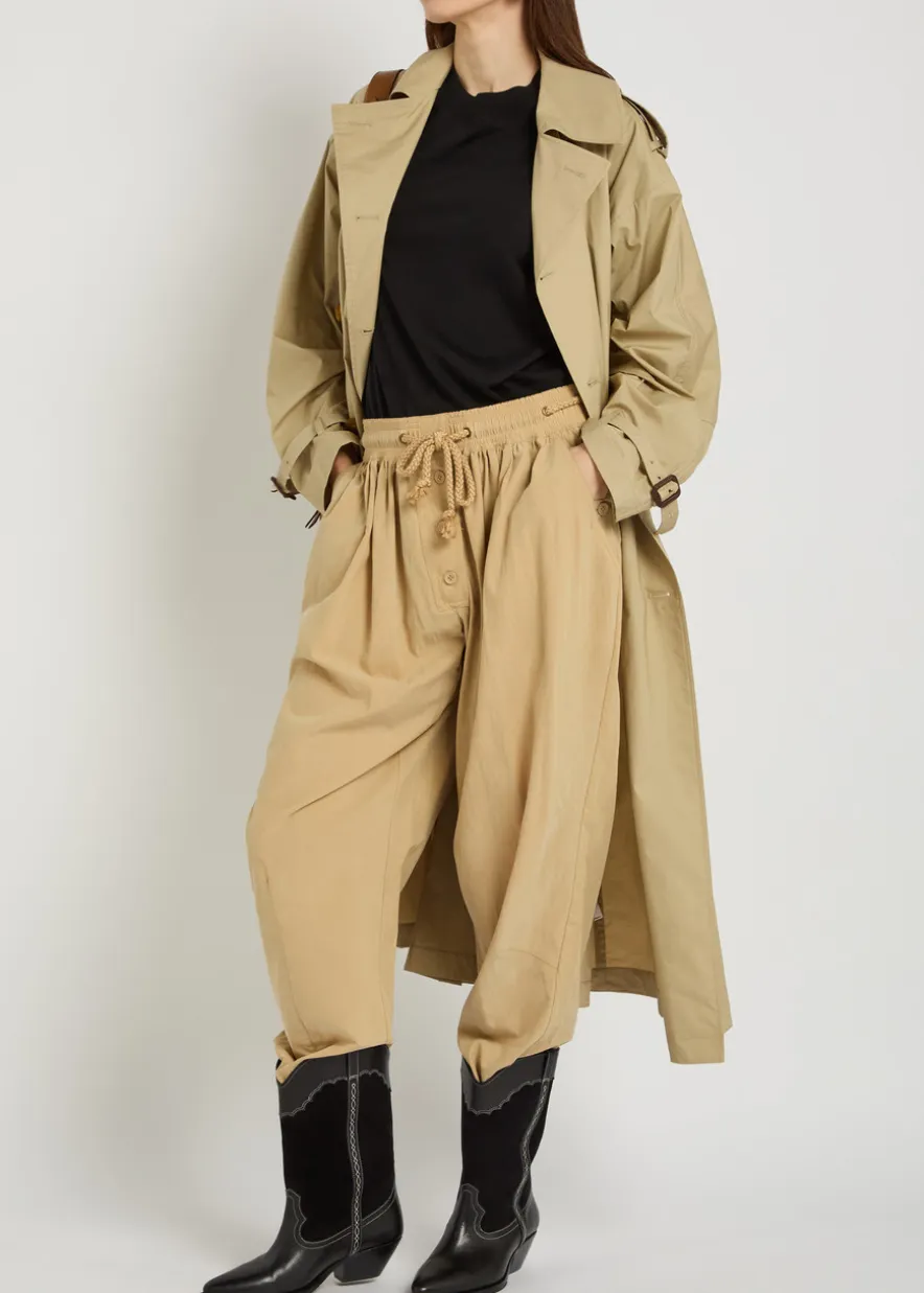 Falcona drawstring woven trousers