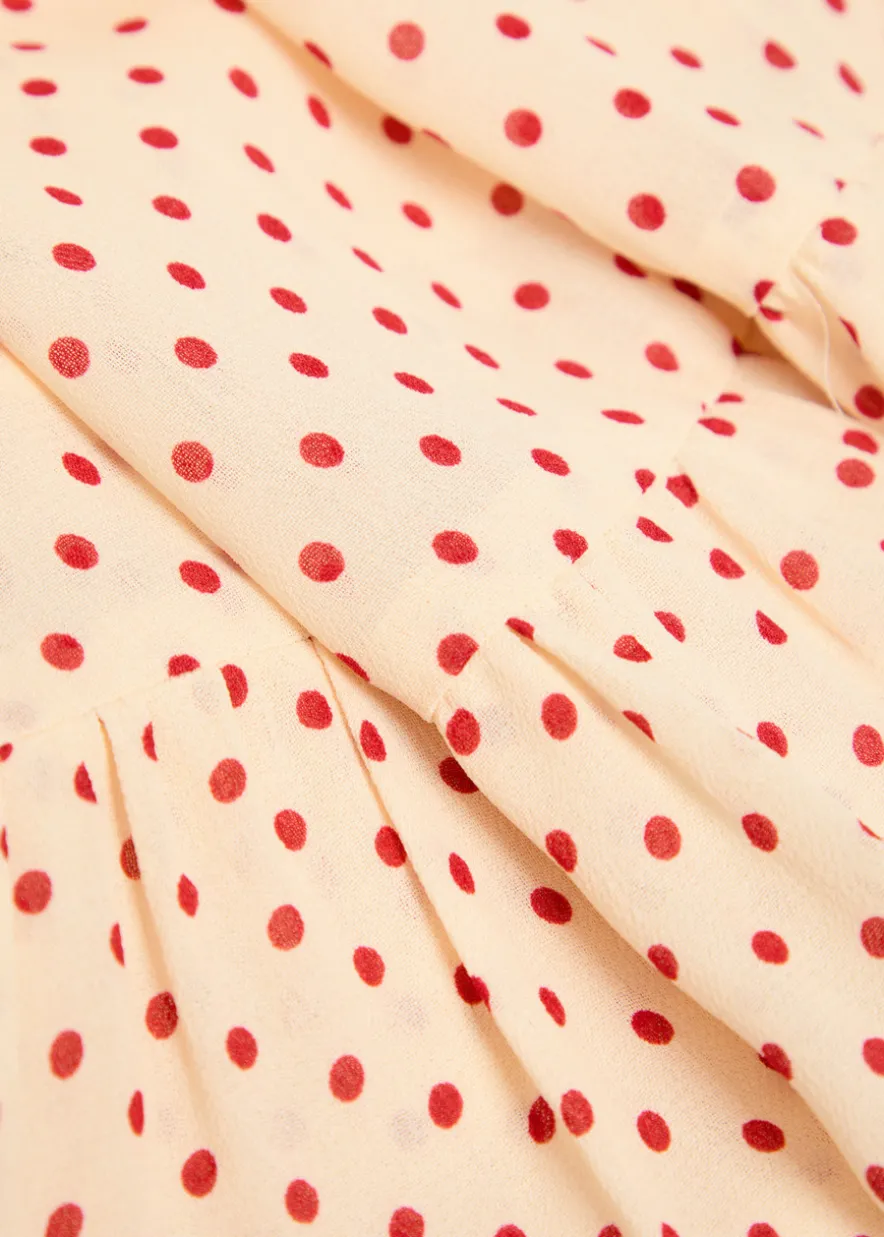 Fallon polka dot chiffon maxi dress