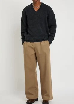 False layered-effect merino wool jumper