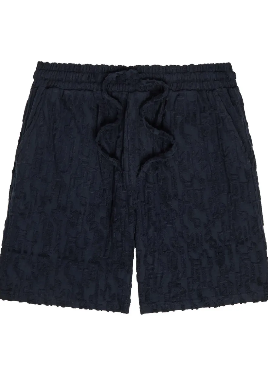 Fausto flocked-pattern terry shorts