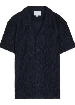 Fausto flocked-pattern terry shirt