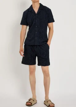 Fausto flocked-pattern terry shirt