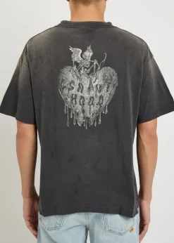 Fearless printed distressed cotton T-shirt