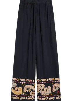 Feather Runner embroidered cotton-blend trousers