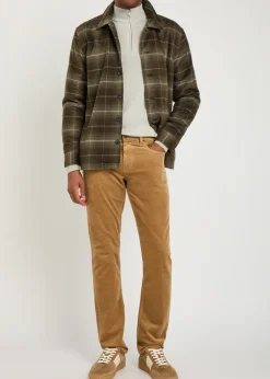 Federal slim straight-leg corduory trousers