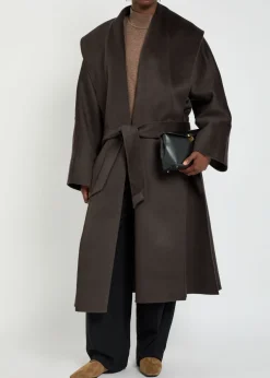 Fenn belted wool-blend coat