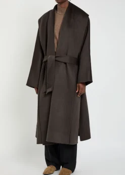 Fenn belted wool-blend coat