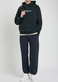 Feque logo-embroidered hooded cotton sweatshirt