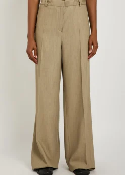 Fernanda wide-leg wool-blend trousers