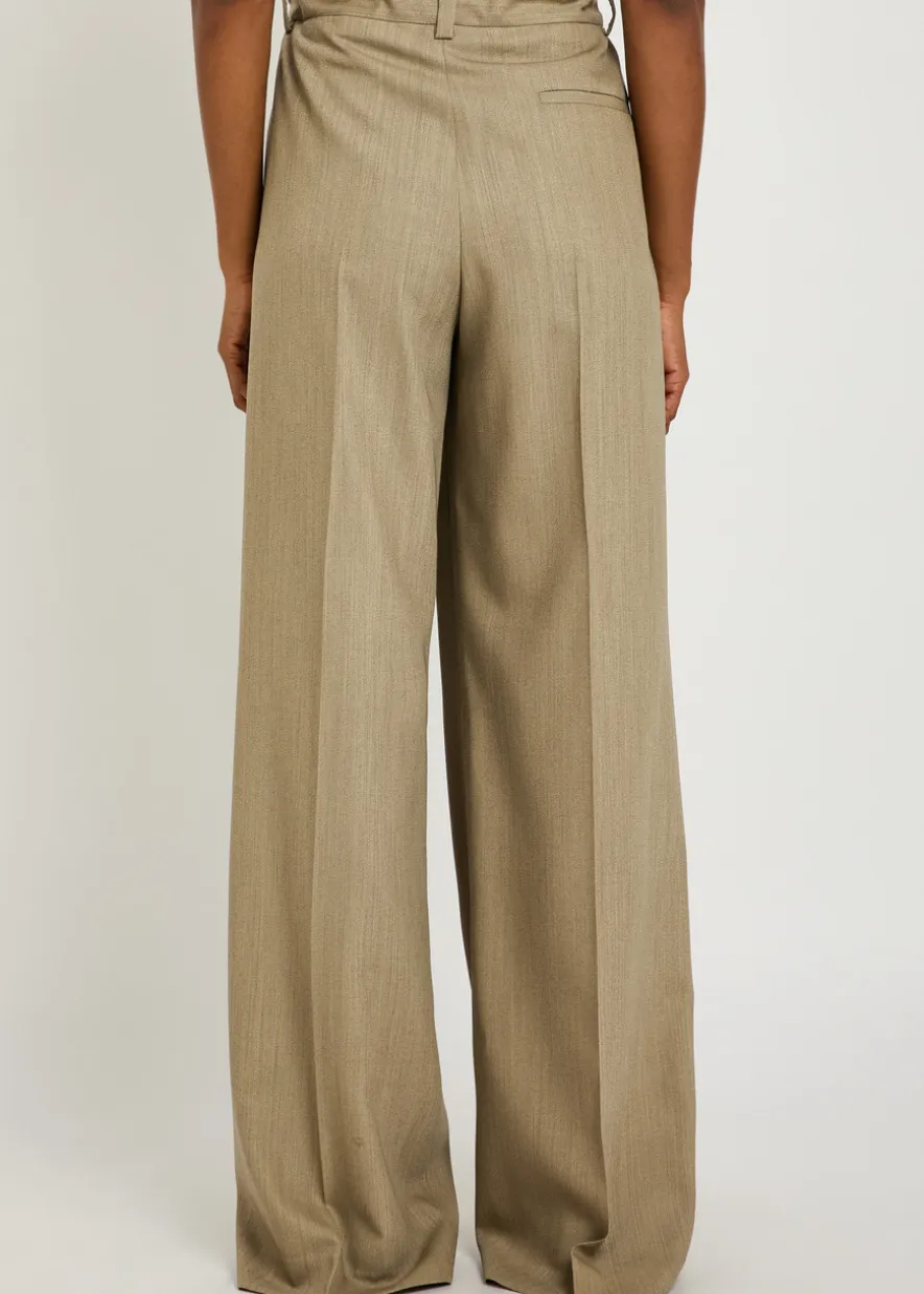Fernanda wide-leg wool-blend trousers