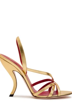 Fetishique metallic leather sandals