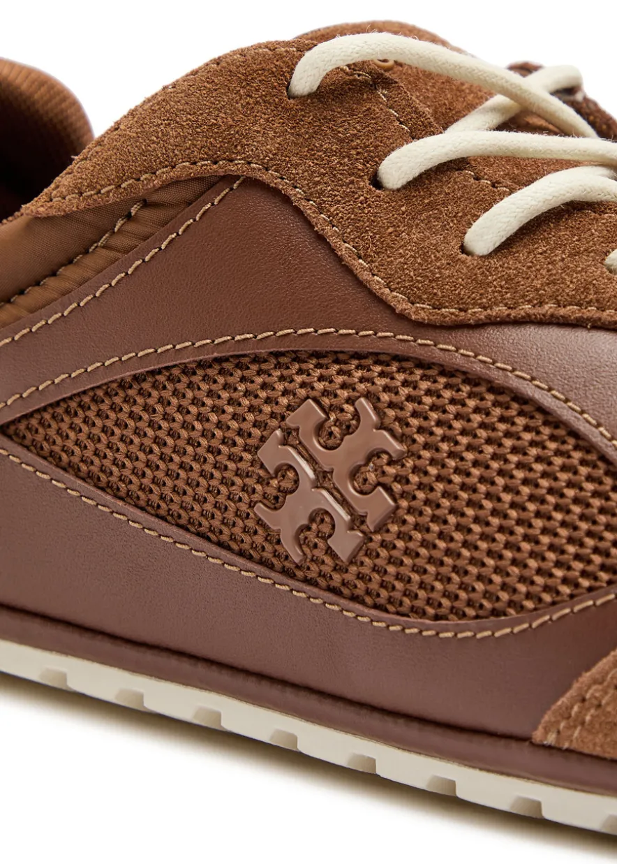 Field panelled suede sneakers