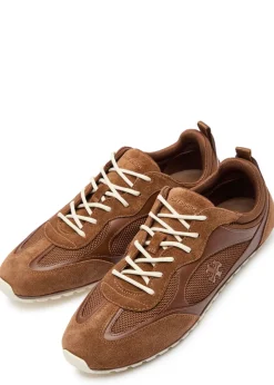 Field panelled suede sneakers