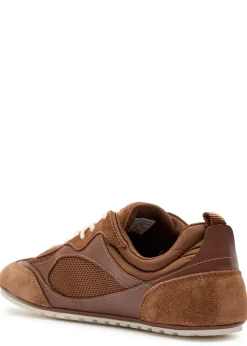 Field panelled suede sneakers