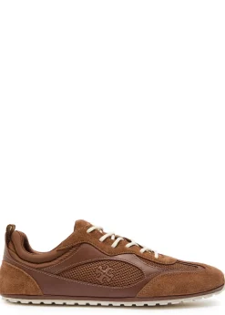 Field panelled suede sneakers