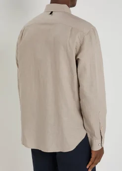 Finch linen-blend shirt