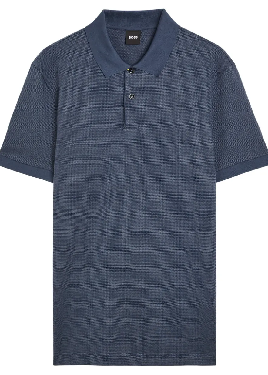 Fine-knit cotton polo shirt
