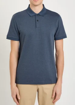 Fine-knit cotton polo shirt