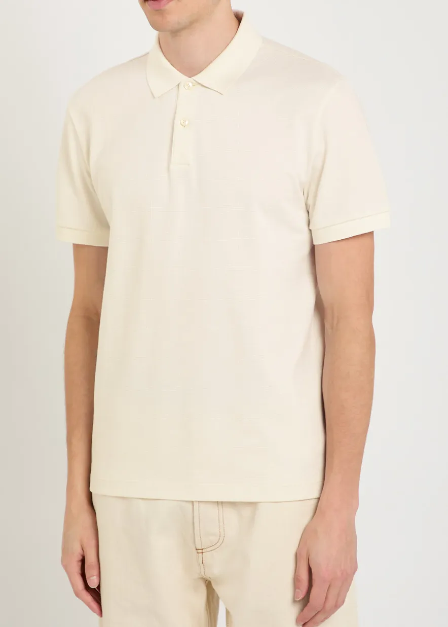 Fine-knit cotton polo shirt