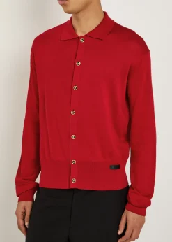 Fine-knit silk-blend cardigan
