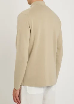 Fine-knit wool jacket