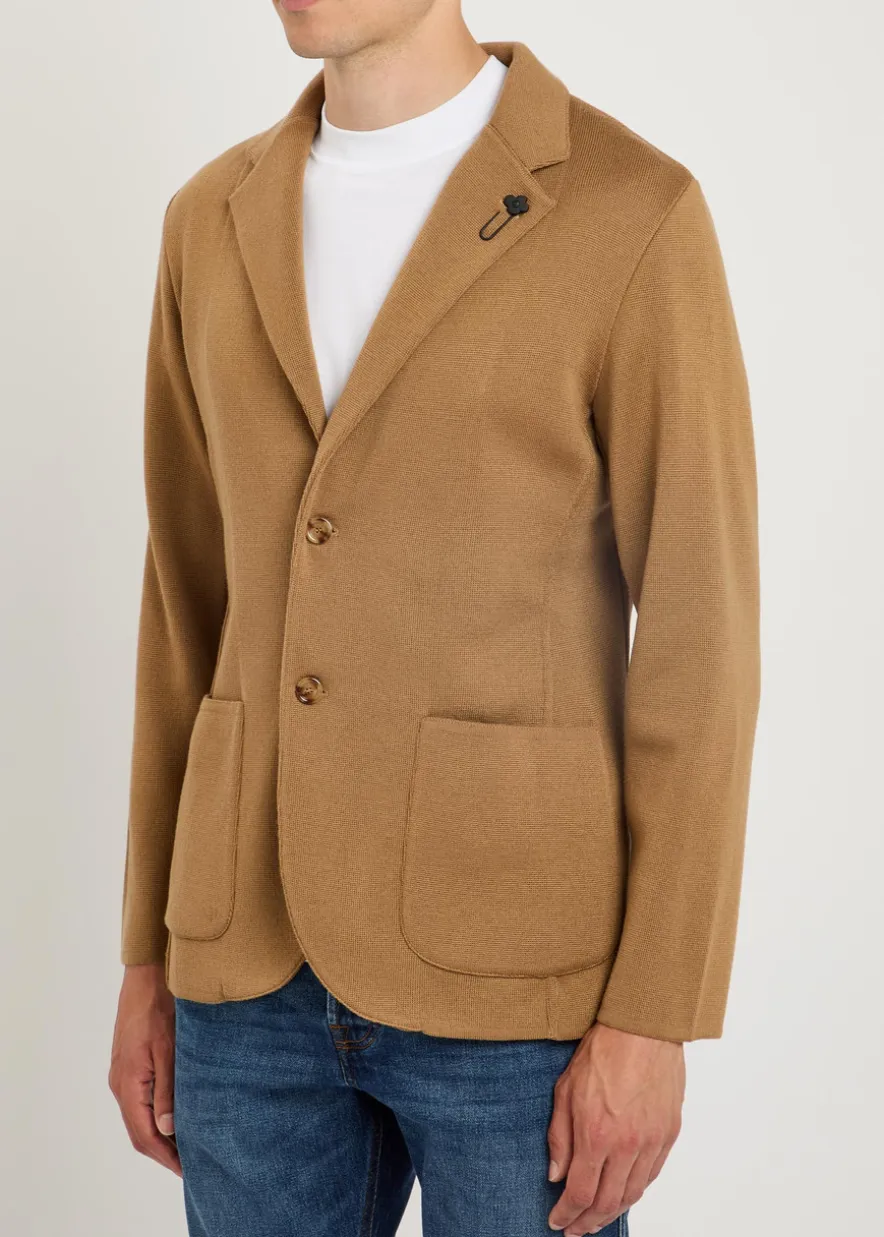 Fine-knit wool jacket