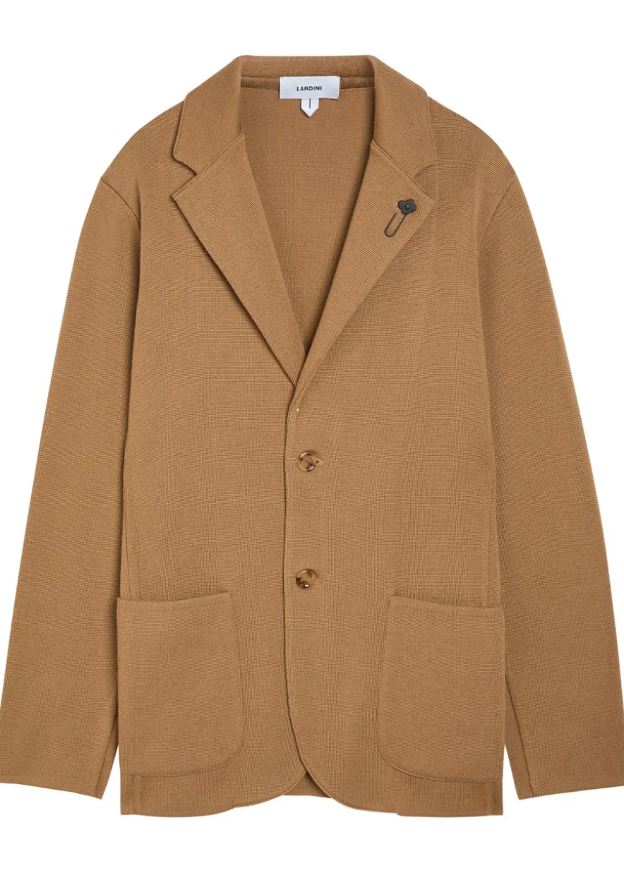 Fine-knit wool jacket