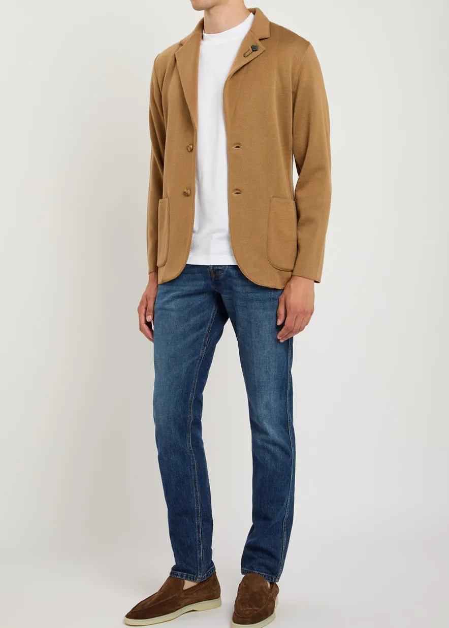Fine-knit wool jacket