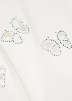 Finely embellished cut-out woven shirt