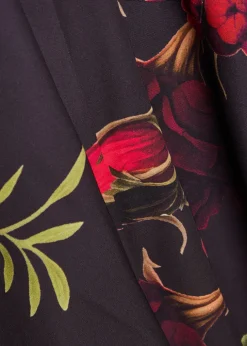 Finley floral-print satin shirt