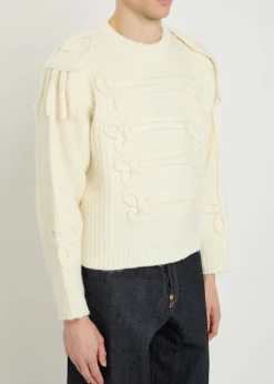 Fisherman cable-knit wool-blend jumper
