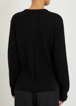 Fisherman ribbed wool jumper