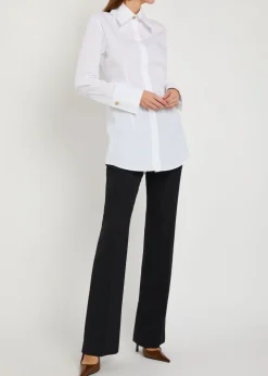 Fitted cotton-poplin shirt