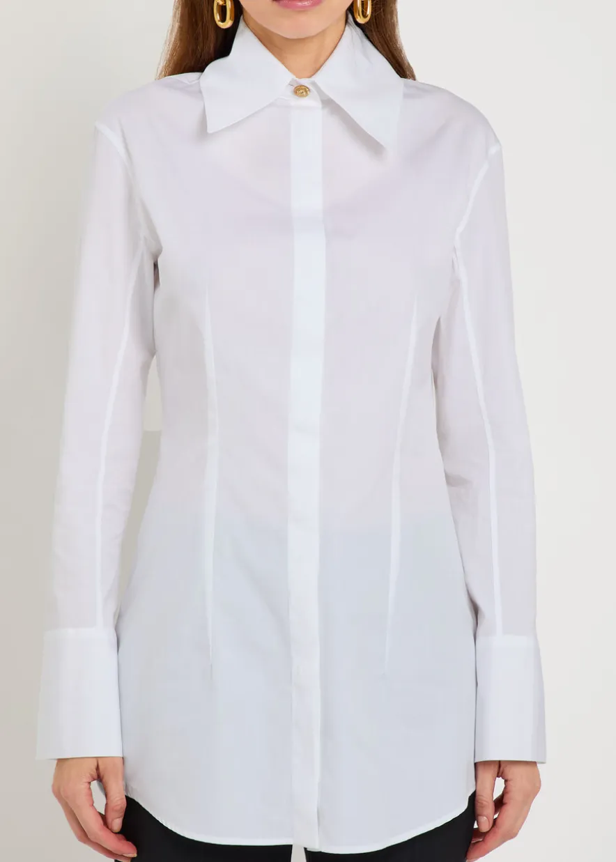 Fitted cotton-poplin shirt