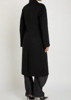 Fitted wool-blend coat