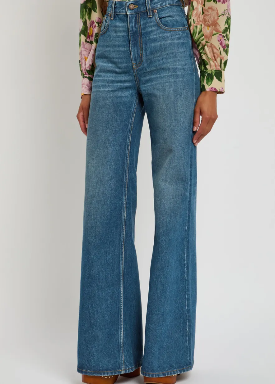 Flared-leg jeans