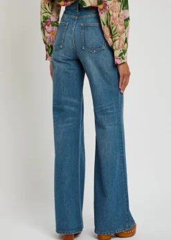 Flared-leg jeans