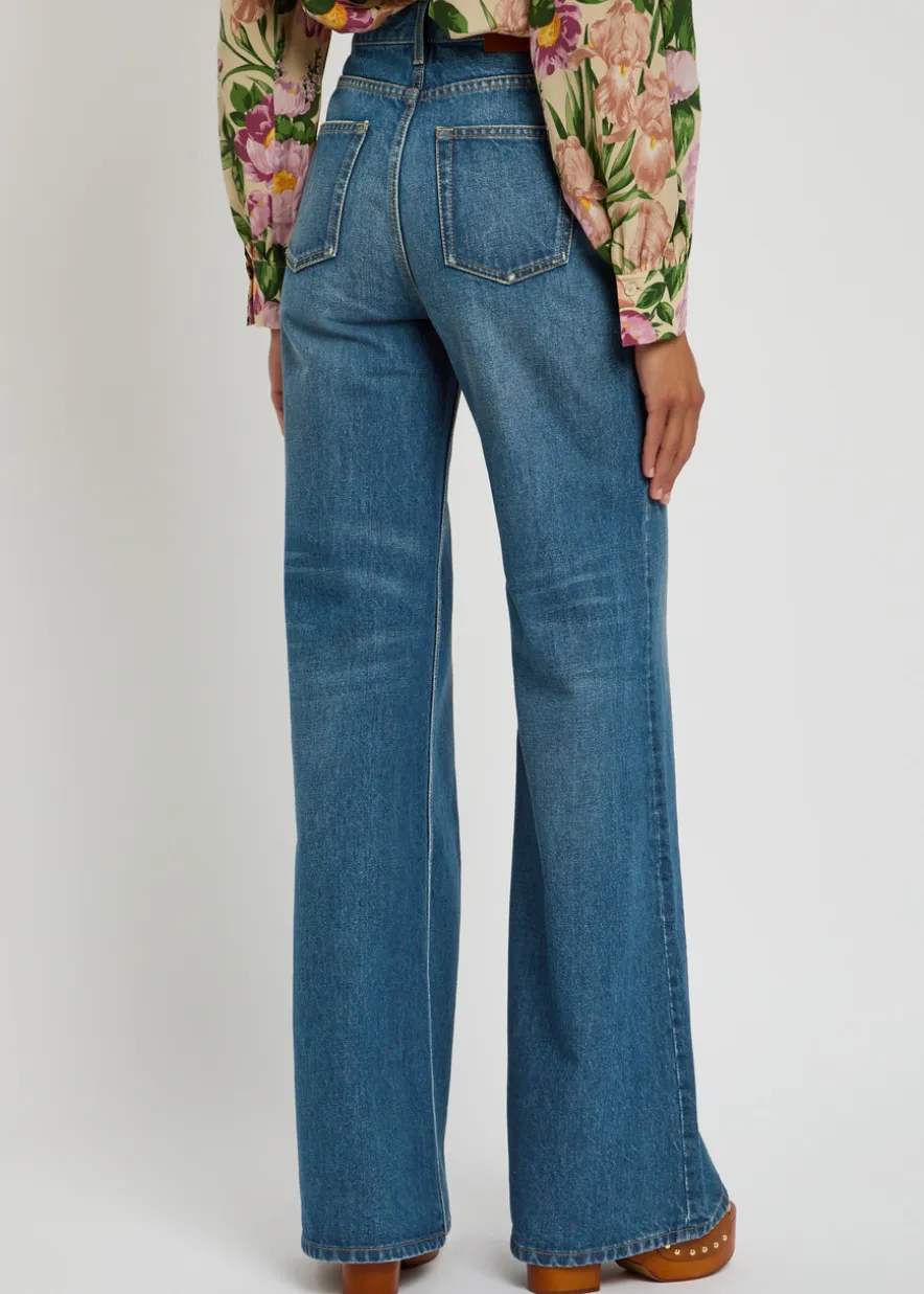 Flared-leg jeans
