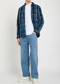 Fleet checked cotton-poplin shirt